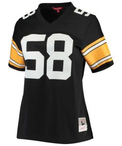Alternative view of Jack Lambert Pittsburgh Steelers Women's Legacy Replica Player Jersey - Black