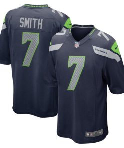 Alternative view of Geno Smith Seattle Seahawks Nike Game Jersey - College Navy/Royal