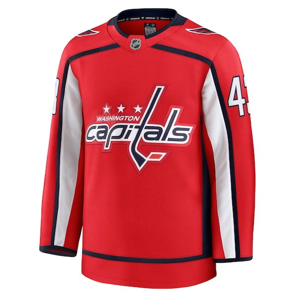 Tom Wilson Washington Capitals Home Premium Jersey - Red/Black - Image 3
