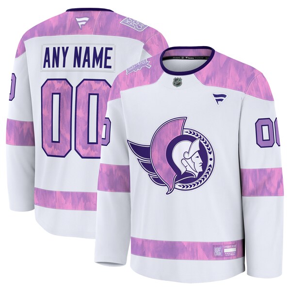 Ottawa Senators 2024 Hockey Fights Cancer Custom Practice Jersey - White