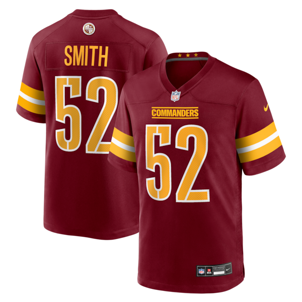 Preston Smith Washington Commanders Nike Team Game Jersey - Burgundy