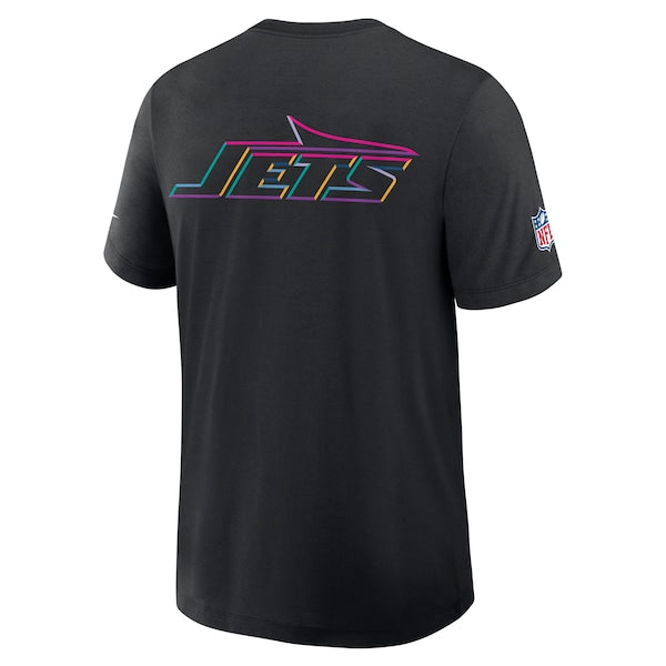 New York Jets Nike 2025 NFL Crucial Catch Tri-Blend Dri-FIT T-Shirt - Black - Image 6