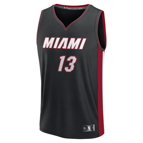 Bam Adebayo Miami Heat Youth Fast Break Replica Player Jersey - Black - Icon Edition - Image 2