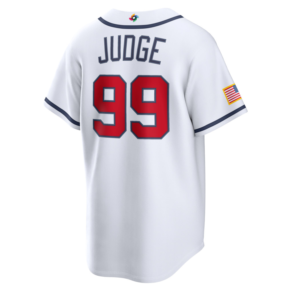 Men's USA Baseball Aaron Judge Nike 2026 World Baseball Classic Road Stadium Jersey - Navy/White - Image 5