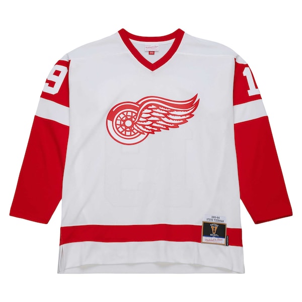 Steve Yzerman Detroit Red Wings 1983/84 Blue Line Player Jersey - White - Image 5
