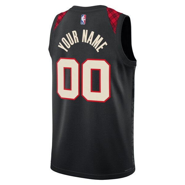 Portland Trail Blazers Nike Unisex 2023/24 Custom Swingman Jersey - Black - City Edition - Image 3
