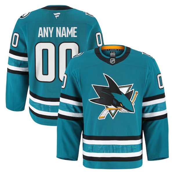 San Jose Sharks Home Authentic Pro Custom Jersey - Teal