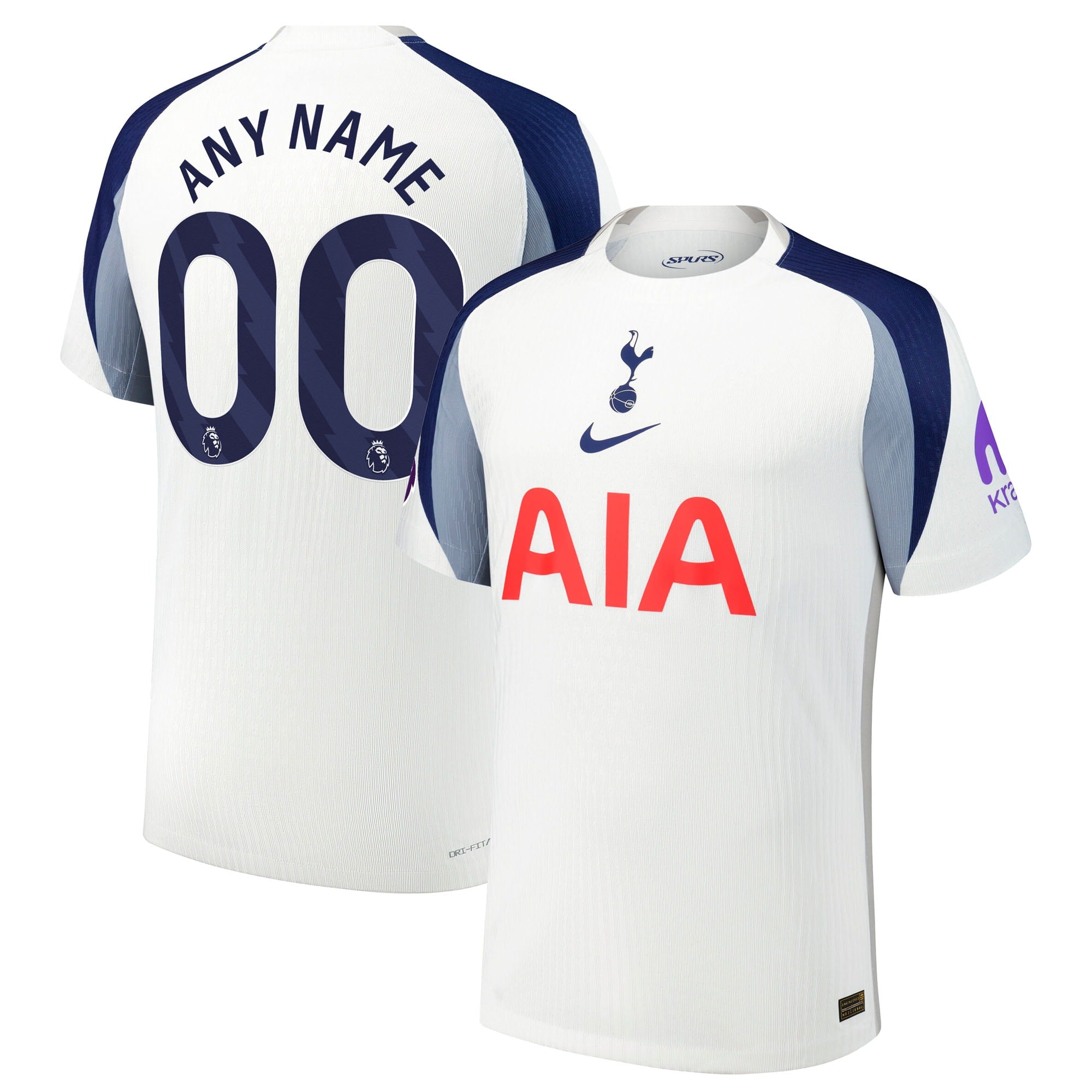 Tottenham Hotspur Nike 2025/26 Third Authentic Custom Jersey - Yellow/White - Image 6