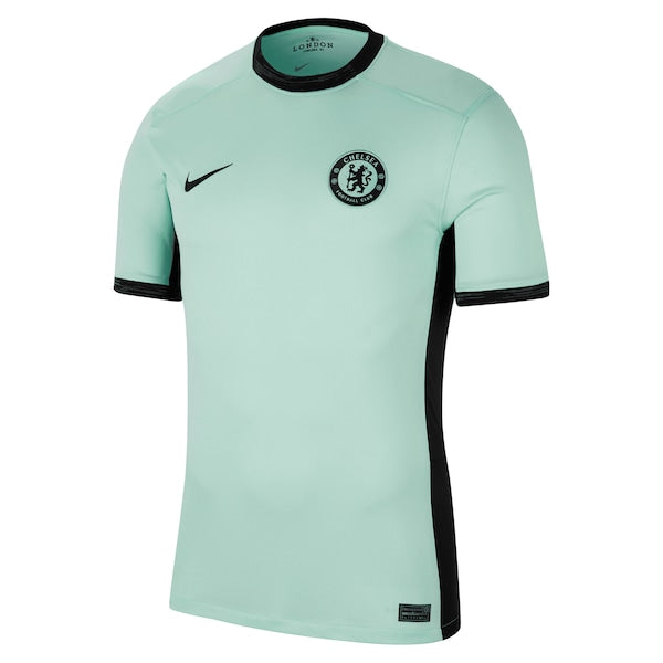 Nicolas Jackson Chelsea Nike 2023/24 Third Stadium Replica Player Jersey - Mint/Blue/Navy - Image 3