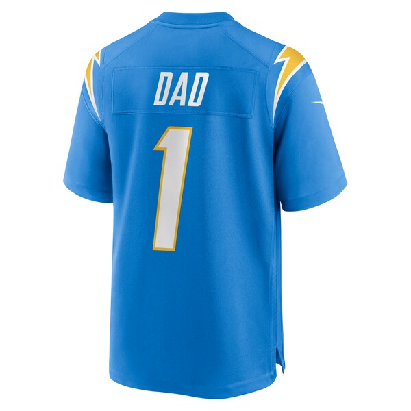 Number 1 Dad Los Angeles Chargers Nike Game Jersey - Powder Blue - Image 3