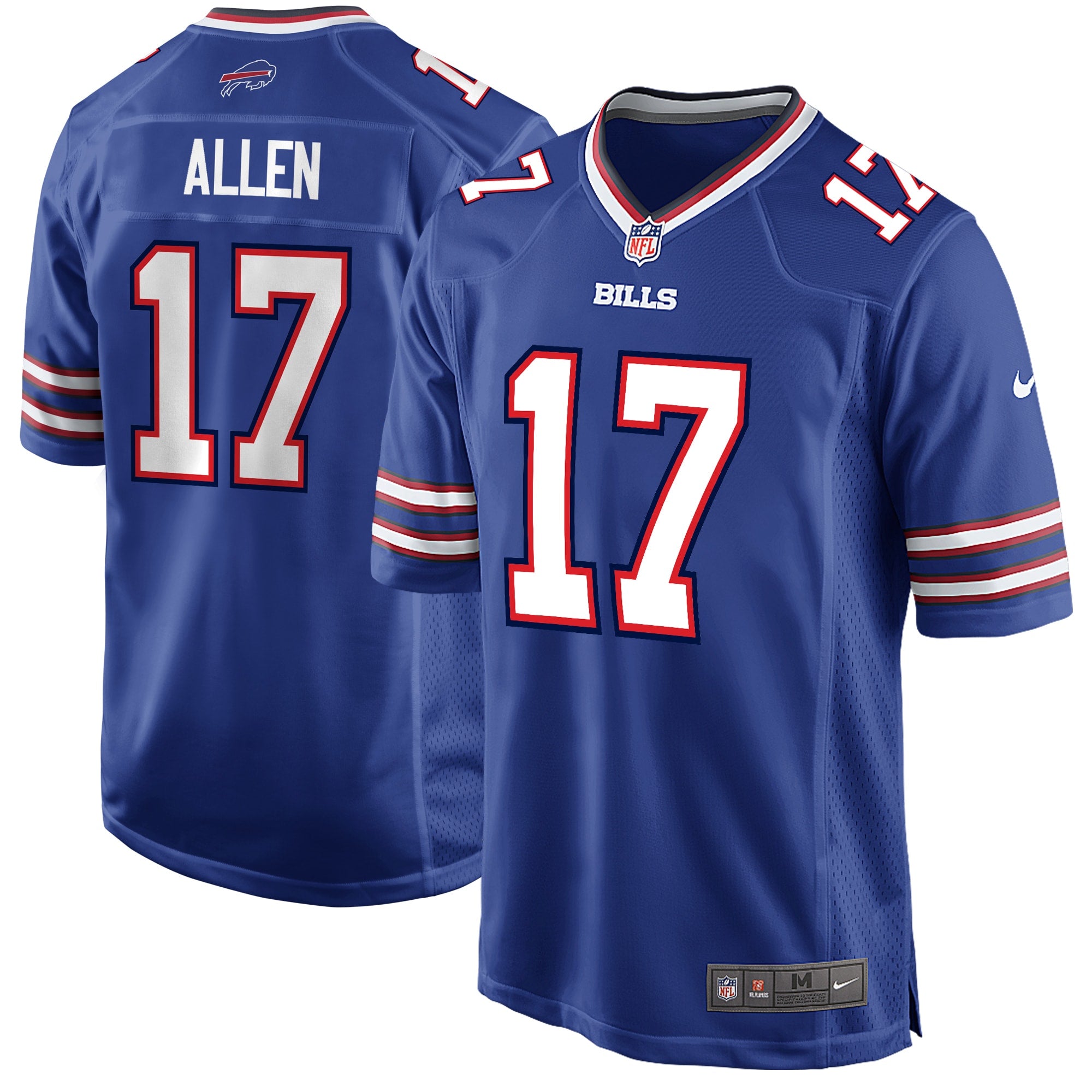 Josh Allen Buffalo Bills Nike Youth Game Jersey - White/Red/Royal - Image 8