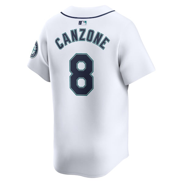 Dominic Canzone Seattle Mariners Nike Home Limited Player Jersey - White - Image 3