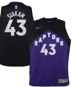 Pascal Siakam Toronto Raptors Nike Youth 2020/21 Swingman Player Jersey Black/Purple - Earned Edition