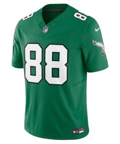 Alternative view of Dallas Goedert Philadelphia Eagles Nike Vapor F.U.S.E. Limited Jersey - Kelly Green