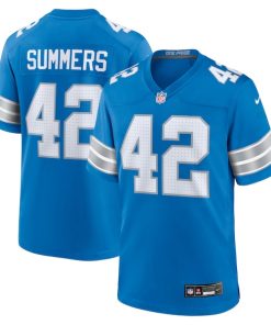 Ty Summers Detroit Lions Nike Team Game Jersey -  Blue