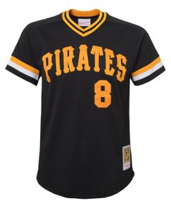 Alternative view of Willie Stargell Pittsburgh Pirates Youth Cooperstown Collection?Mesh Batting Practice Jersey - Black