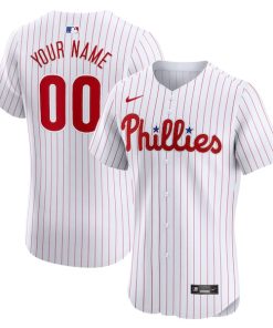 Philadelphia Phillies Nike Home Elite Custom Jersey - White