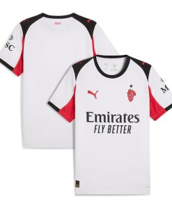 AC Milan Puma 2025/26 Away Replica Jersey - White/Red