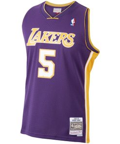 Alternative view of Robert Horry Los Angeles Lakers 1999/00 Hardwood Classics Swingman Jersey - Purple