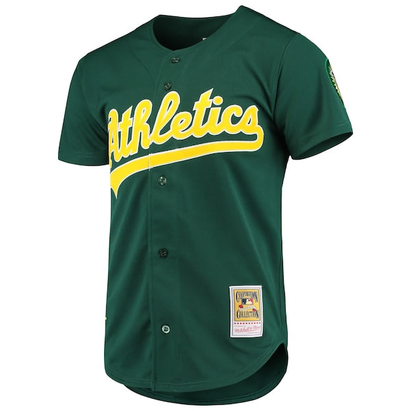 Mark McGwire Oakland Athletics 1997 Cooperstown Collection Authentic Jersey - Green - Image 2