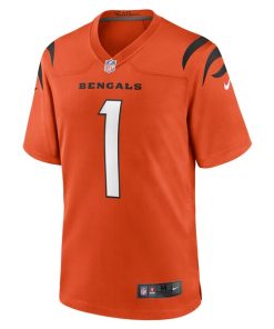 Alternative view of Ja'Marr Chase Cincinnati Bengals Nike Game Jersey - Orange