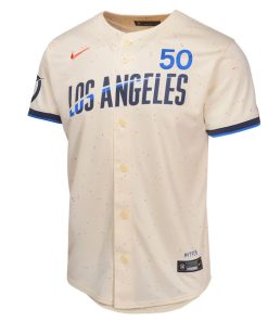 Alternative view of Mookie Betts Los Angeles Dodgers Nike Youth 2024 City Connect Limited Player Jersey - Cream