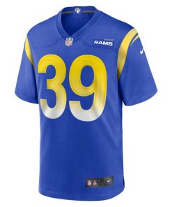 Alternative view of Jaylen McCollough Los Angeles Rams Nike Game Jersey -  Royal