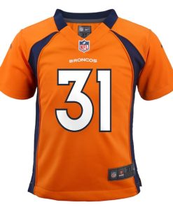 Alternative view of Justin Simmons Denver Broncos Nike Toddler Game Jersey - Orange