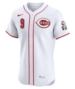 Alternative view of Matt McLain Cincinnati Reds Nike Home Elite Jersey - White