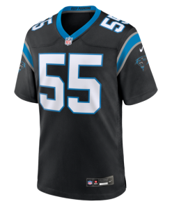 Alternative view of Maema Njongmeta Carolina Panthers Nike Team Game Jersey -  Black