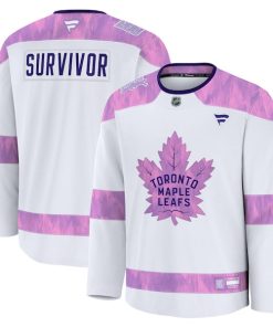 Toronto Maple Leafs  Hockey Fights Cancer Practice Jersey - White