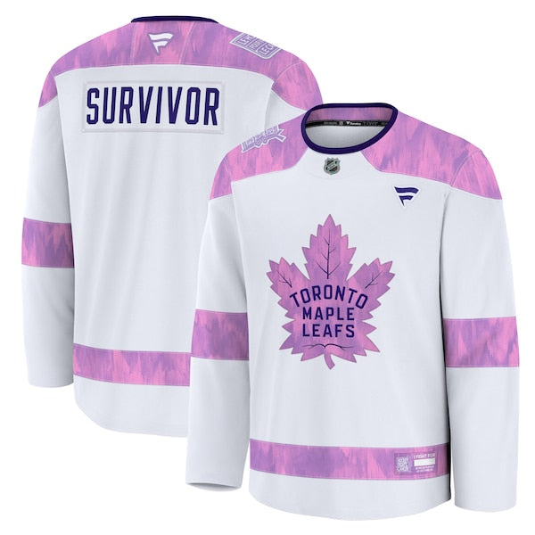 Toronto Maple Leafs Hockey Fights Cancer Practice Jersey - White