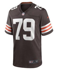 Alternative view of Dawand Jones Cleveland Browns Nike Team Game Jersey -  Brown