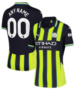 Alternative view of Manchester City Puma Women's 2024/25 Away Replica Custom Jersey - Navy