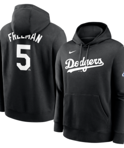 Freddie Freeman Los Angeles Dodgers Nike 2025 World Series Champions Name & Number Hoodie - Black