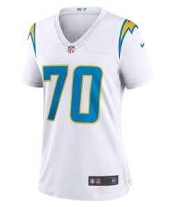 Alternative view of Rashawn Slater Los Angeles Chargers Nike Women's Game Jersey - White