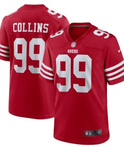 Alternative view of Maliek Collins San Francisco 49ers Nike  Game Jersey -  Scarlet