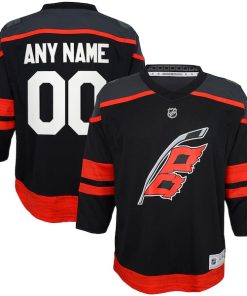 Carolina Hurricanes Youth Home Replica Custom Jersey - Black
