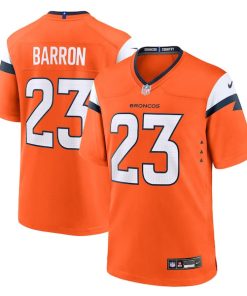 Jahdae Barron Denver Broncos Nike Team Game Jersey -  Orange