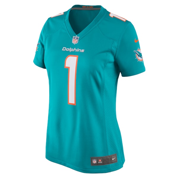 Number 1 Mom Miami Dolphins Nike Women's Game Jersey - Aqua - Image 2