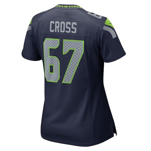 Charles Cross Seattle Seahawks Nike Women's Team Game Jersey - College Navy - Image 4