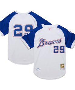 John Smoltz Atlanta Braves 2004 Cooperstown Collection Authentic Throwback Jersey - White