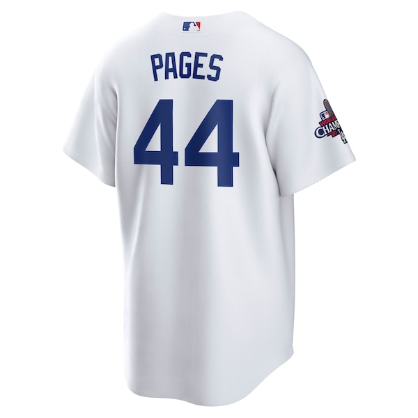 Andy Pages Los Angeles Dodgers Nike 2024 World Series Champions Home Replica Player Jersey - White - Image 3