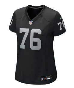 Alternative view of Caleb Rogers Las Vegas Raiders Nike Women's Team Game Jersey -  Black