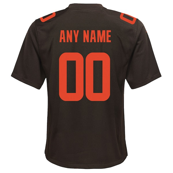 Cleveland Browns Nike Youth Alternate Custom Game Jersey - Brown - Image 3