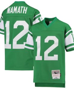 Joe Namath New York Jets Youth 1968 Legacy Retired Player Jersey - Green