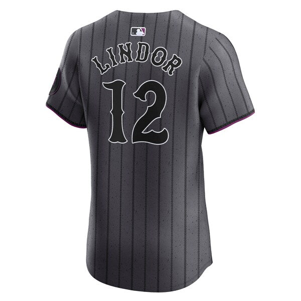 Francisco Lindor New York Mets Nike City Connect Elite Jersey - Gray - Image 3
