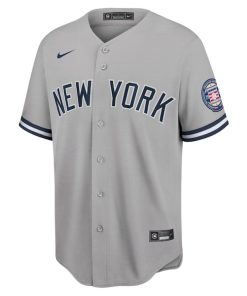 Alternative view of Derek Jeter New York Yankees Nike 2020 Hall of Fame Induction Replica Jersey - Gray