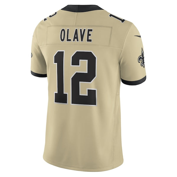 Chris Olave New Orleans Saints Nike Gameday Golds Alternate Vapor F.U.S.E. Limited Jersey - Gold/Black - Image 4