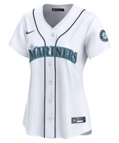 Alternative view of Cal Raleigh Seattle Mariners Nike Women's Home Limited Player Jersey - White